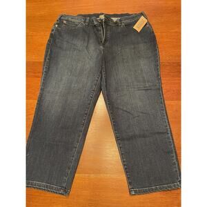 Brand New With Tags Size 16 Duluth Trading Company Capri blue jeans pants NWT